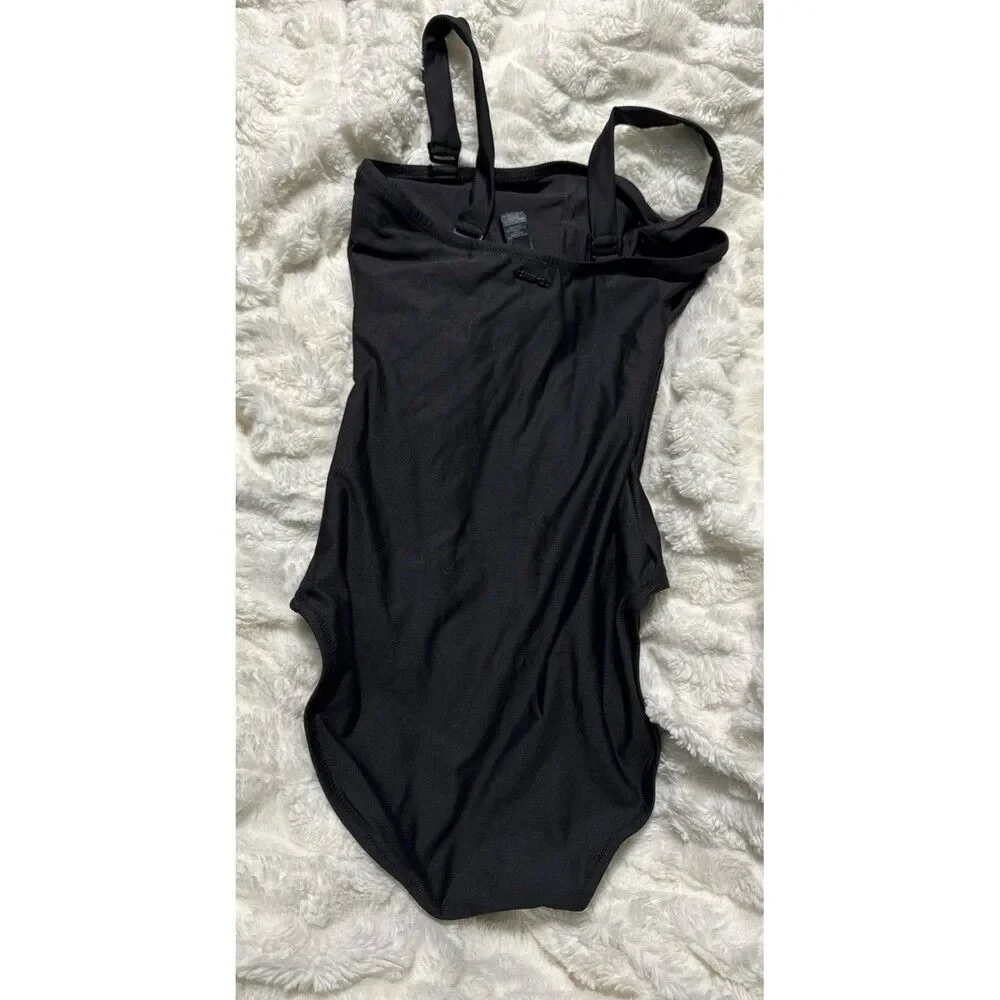 SIGNATURE SWIM STRAPLESS ONE PIECE Onyx Small